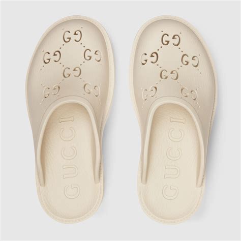 rubber sandals gucci|gucci perforated rubber sandals.